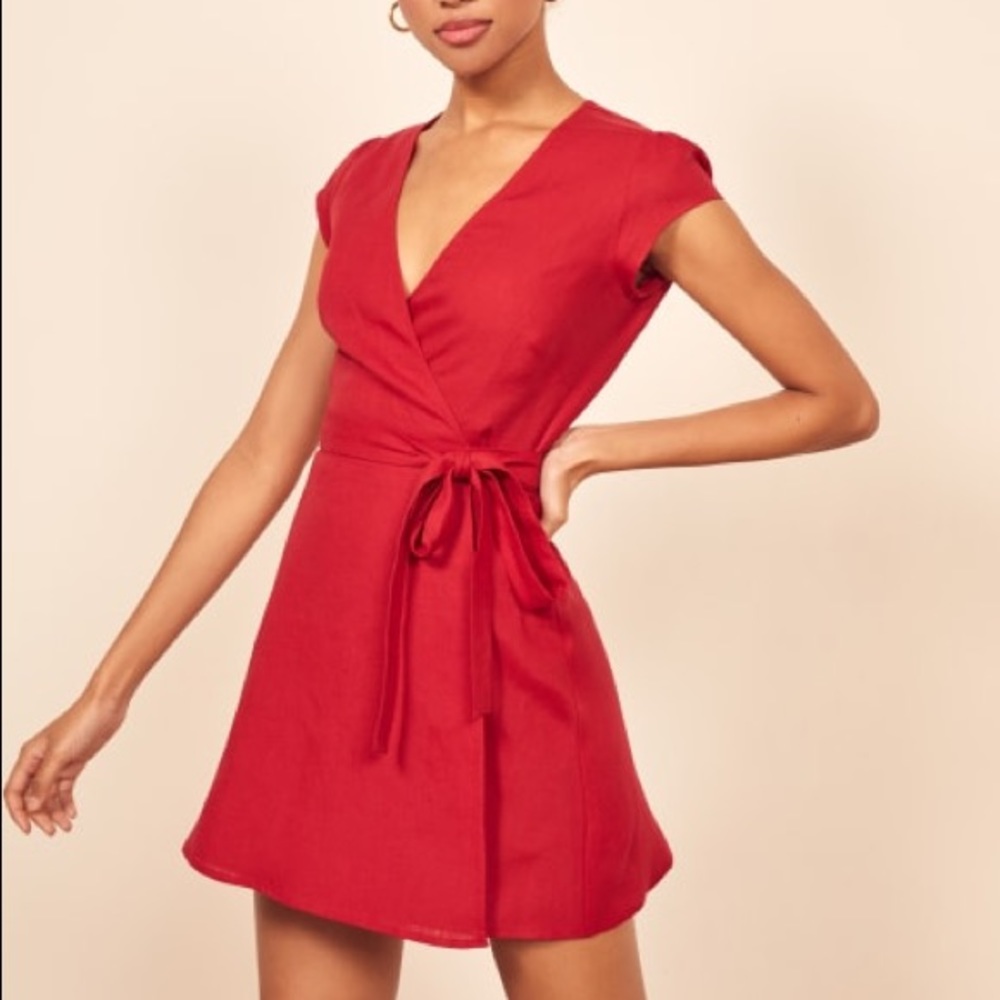 Reformation Rodin Dress (Cherry)